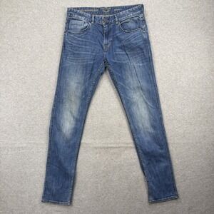 PME Legend Jeans Mens 32x34 Blue Denim Pants Night Flight Slim Straight American
